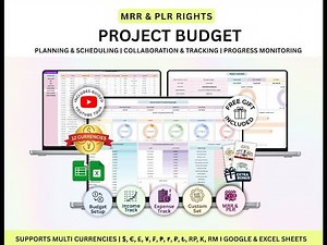 Project Cost Budget Tracker Tutorial #projectmanagement #projectplanner