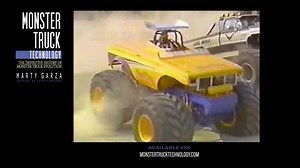 In light of the increasing popularity of side-by-side competition, in 1986 Jon Breen constructed a new version of Mad Dog which was to arguably be the first monster truck specifically devised for racing. Modifications to the original’s design included a lengthened wheelbase, set-back engine position, and a centrally situated driving position surrounded by a funny car style tubular roll cage. This later configuration was made possible by the removal of the Chevy Blazer’s entire roof assembly whic