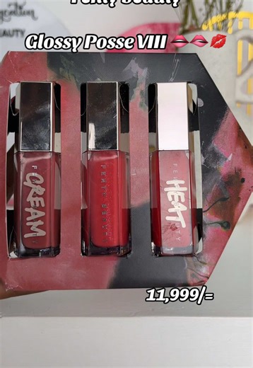 There’s a Gloss Bomb for every function. Swipe it on prepare for the most poppin’ pout with this new lip set featuring two fam-fave shades a new, exclusive shade. 💋Gloss Bomb Universal Lip Luminizer in NEW shade ‘Dragon Mami’ 💄Gloss Bomb Heat Universal Lip Luminizer Plumper in shade ‘Hot Cherry’ 👄 Gloss Bomb Cream Color Drip Lip Cream in shade ‘Fenty Glow’ For 11,999/= only! 📌Visit us at Sawa Mall, Ground floor shop G 18/19 📞Reach us on 254702545077 Fenty beauty lip gloss Fenty beauty gloss