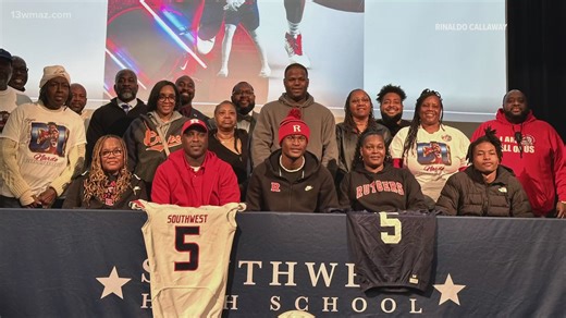 Southwest football star Rinaldo Callaway signs with Rutgers University