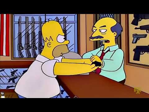 HOMERO COMPRA UNA PISTOLA LOS SIMPSON
