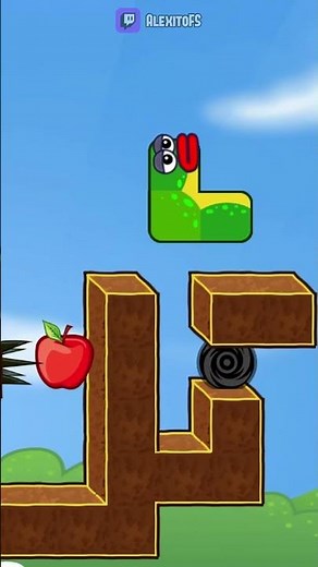 The worm wants the apple | Apple worm #puzzle #gaming #appleworm #cozygame #shorts