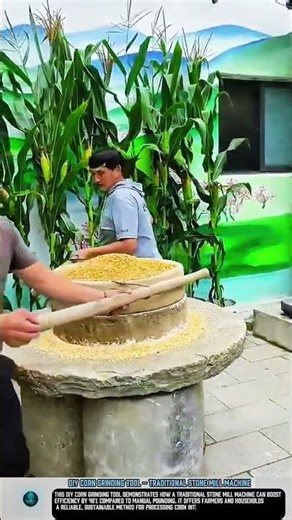 DIY Corn Grinding Tool – Traditional Stone Mill Machine
