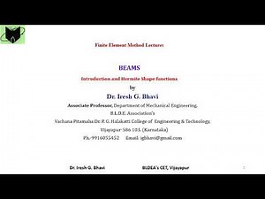Beams - FEM Formulation and Hermite shape functions