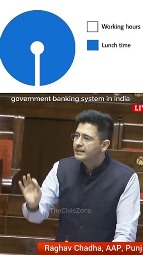 Raghav Chadha raised the issue of poor banking services and systems in india