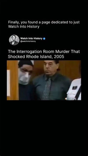 Watch Into History on Instagram: "A locked interrogation room. Two detectives. One suspect. In 2005, inside a Rhode Island police station, a routine questioning turned deadly. The suspect was left alone for just minutes — then a hidden weapon came out, and one detective was fatally stabbed. No chase. No escape. The crime happened inside the place meant to prevent it. It changed interrogation rules across the U.S. Because sometimes, the most dangerous moment… is when everyone thinks the threat is