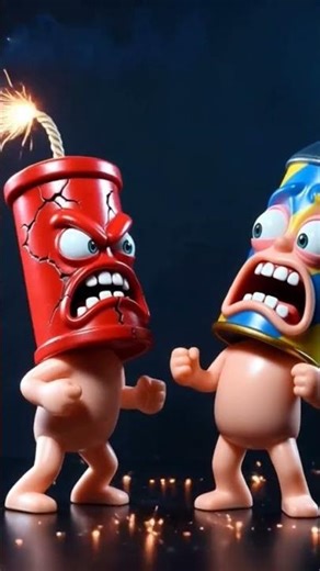 Firework Head Rockets Face Off 😱💥 | 3D Cartoon Horror Comedy Animation