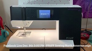 2.2K views · 61 reactions | Join PFAFF® Educator Nancy Bronstein tomorrow (December 8. 2022) at 2pm CT/3pm ET for a Facebook Live event where she explores all the quilt epression™ 720 sewing machine has to offer. We hope you will join us! | Pfaff North America | Facebook