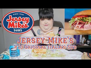Jersey Mike's #13 The Original Italian Sub Mukbang My First Time Trying