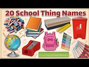 20 Classroom Objects Name | Learn Classroom Objects in English | Learn School Items for Kids |