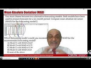 Measures of Forecasting Error (MAD-TS-MSE-MARD)