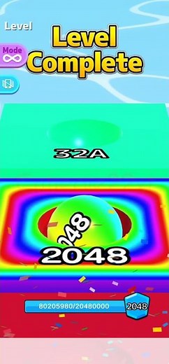 Level 1491 - Ball Run 2048 Max Level Gameplay #ballgamezone #cutiepie22yt #ballrun2048 #fyp