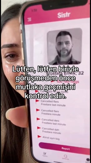 Her zaman Sistr uygulamasında geçmişini kontrol edin! Güvende kalın 💜#sistr #güvenlilik