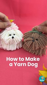 The cutest craft for dog lovers is here—make the Yarn Dog! 🐶 Easy to make and super cute. #yarnart #yarnlove #yarn #YarnAddict #yarnlife #crafts #CraftsForKids #dog #doglover | DIY Joy