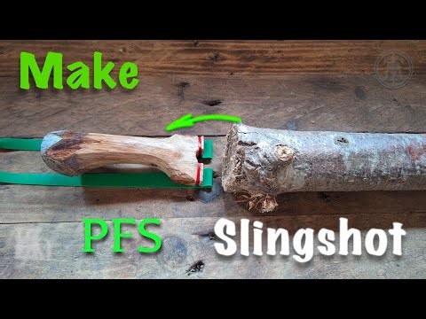 Make a natural PFS slingshot | from tree branch to a beautyful slingshot