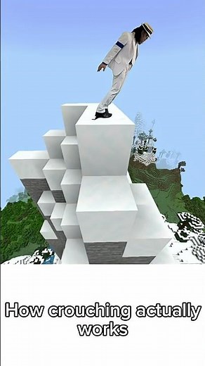 How crouching actually works in minecraft 💀