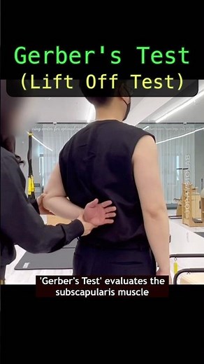 Gerber’s Test. Lift Off Test. #orthopedic #shoulderjoint #specialtests #tendonitis #subscapularis