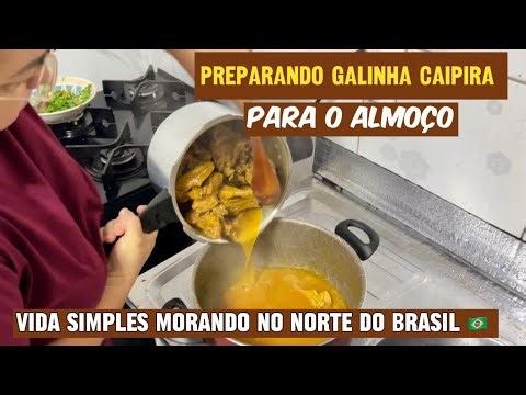 I prepared a free-range chicken for the first time | Simple routine Living in the Amazon