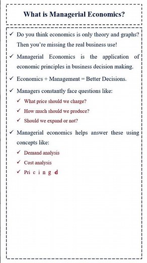 What is Managerial Economics? | Simple Explanation in 60 Seconds | MBA Economics Shorts