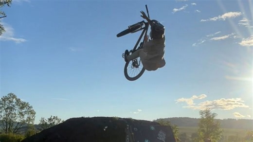 BMX fail: Cyclist tries a barspin but loses control and falls hard