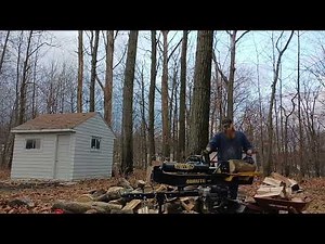 (Homesteading) Splitting Firewood With 30 Ton Brute Log Splitter From Menards. (No Words).