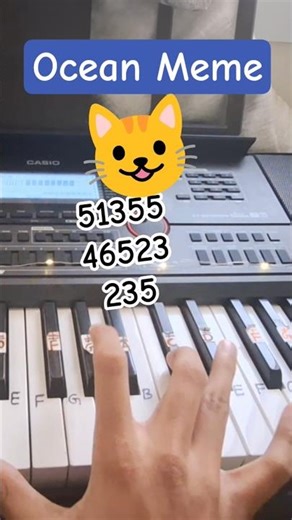 Ocean Meme Song piano Easy tutorial - meme sound #shorts #ocean #meme #howtoplay