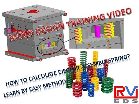 PLASTIC MOLD DESIGN # UGNX-12 # MOLD DESIGN TRAINING VIDEO-13 # SPRING CALCULATION # RV MOULD DESIGN