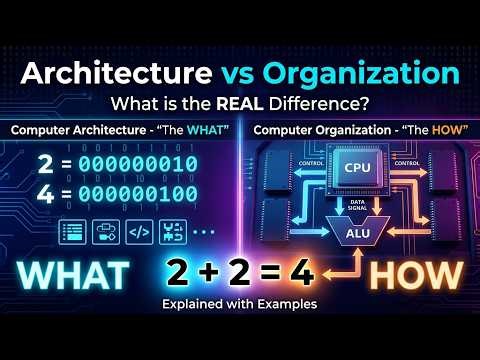 Computer Architecture vs Computer Organization | Key Differences Explained with Examples