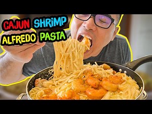 How to cook Cajun SHRIMP ALFREDO PASTA