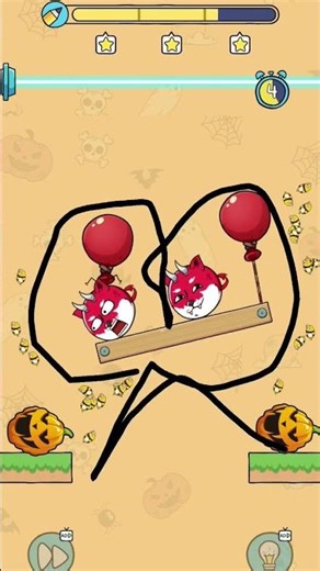 i draw heart' shape in dog rescue game#viral