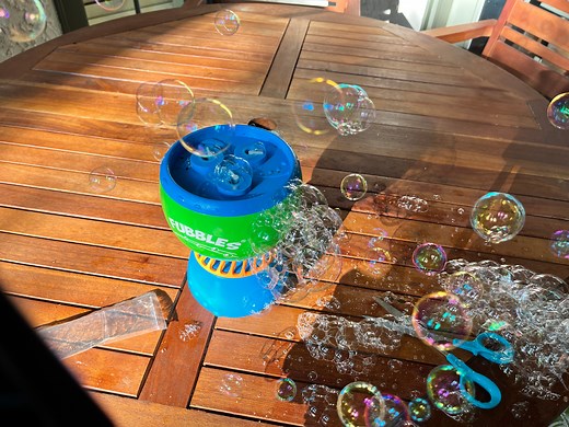 Watch Hour of fun Fubbles non Spill Bubble Machine bubbles included on Amazon Live