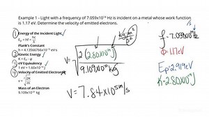 Finding the Average Velocity of Electrons Emitted in a Photoelectric Experiment with Given Incident Light Frequency and Material Work Function | Physics | Study.com