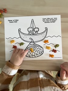 Fishers of Men Goldfish Snack Mat and Coloring Page - Etsy