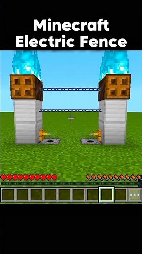 Minecraft Electric Fence #minecraft #shorts