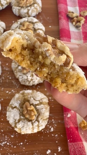 Angela Allison on Instagram: "Italian Walnut Cookies are a chewy and delicious 4 ingredient recipe that’s so easy to make! 🇮🇹❤️ Comment “WALNUT” and I’ll send you the recipe link or go to: https://thisitaliankitchen.com/italian-walnut-cookies/ 🤩 follow for more Italian cookie recipes! #walnutcookies #italianwalnutcookies #dolcidinoci #italiancookies #italiandessert #italianrecipes"