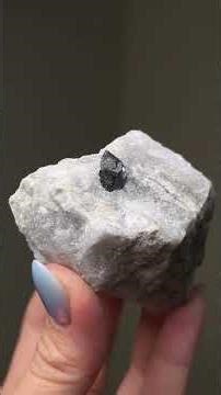 Black Quartz on Anhydrite - Italy