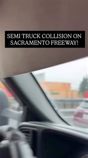 A semi truck front end was completely smashed after being involved in an accident on Highway 80 near Roseville earlier today! 😬 Involved in an accident?? Contact @the_injury_firm now! #sacramento #916 #sac | 916 Now