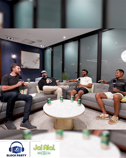 You won't find a quiet gym or locker room with these two around. Duclair and Dumba join this week's Block Party, presented by Cigar City Brewing, Jai Alai IPA. 👉 tbl.co/dd-bp | Tampa Bay Lightning