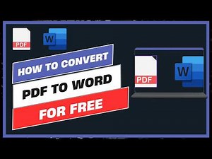How To Convert PDF to Word for Free !