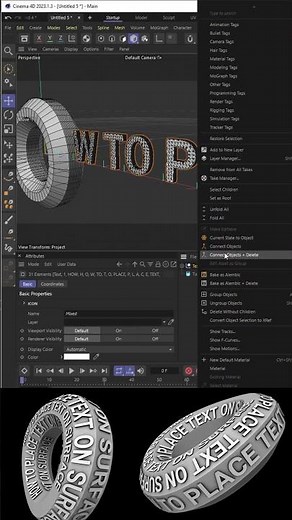 Create Text Wrapping Animation in Cinema 4D (EASY!)