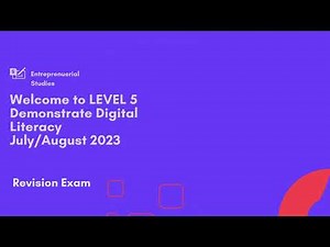 Demonstrate Digital Literacy Level 5 CDACC TVET