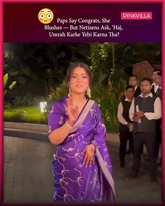 Blushing bride Hina Khan made her first public appearance in a saree after her intimate wedding, and paps couldn’t stop congratulating her. But while she smiled and thanked them sweetly, netizens had mixed reactions. Some praised her elegance, while others questioned, “Toh Haj aur Umrah ka kya fayeda?” From spiritual devotion to inter religion wedding —has Hina crossed a line or is it her life, her choice? Let’s not forget — she’s still the same girl we rooted for since her Yeh Rishta days. ❤️ #