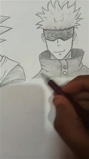 Gojo quick sketch 😎#shorts #art #music #anime #animedrawing #jujutsukaisen