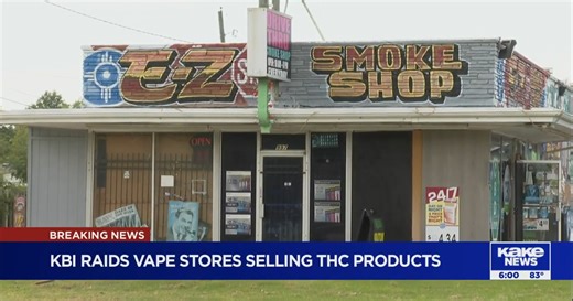 KBI raids stores accused of selling illegal marijuana, THC products