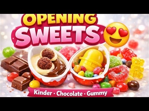 Live ASMR Candy Unboxing + Edible Art in a Leaf-Shaped Tray! 🍫🍬🎨