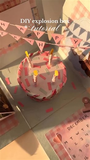 HAPPYHAND on Instagram: "Cute Birthday cake Box🦋💗🌼 DM for detail and order💌♥️ Visit our website👉 myhappyhand.shop . . . . . #love #scapbooking #crafting community #artoftheday #diyinspiration craftingismytherapy artlovers✔♥ handmadegifts creativeexpression artjournaling"