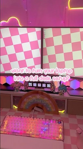 ✨ turning my macbook 💻 into a full desk setup feat. the kyy laptop screen extender 💕