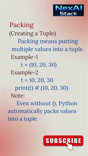 tuple Methods packing and unpacking in Python #coding #python #strings #list #interviewquestions