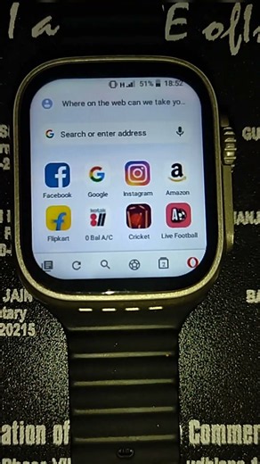 Smartwatch Apps 😋😍 Opera mini, Youtube 👍🏻 #t800ultrafeatures #s8ultra #s9ultra #shorts