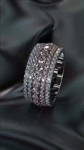 This Multi-Row Diamond Eternity Ring is PURE BLING 💎
